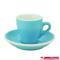 在飛比找PChome24h購物優惠-Tiamo 17號鬱金香濃縮杯盤組5客 90cc-粉藍色(H