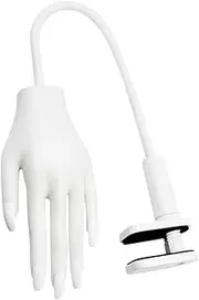 WRITWAA Practice Hand for Nail Art Realistic Manicure Training Model Durable Soft Fingernail Practice Hand for Beginners for Nails and Showcasing Techniques