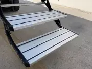 Manual Pull Out Retractable Two Step RV Camper Platform Steps Stair Anti-Slip