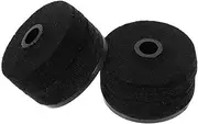 ibasenice 2 Sets Round Black Felt Cymbal Mats Felt Washer Cymbal Stand Sleeve Replacement for Drum Cymbal Replacement Accessories