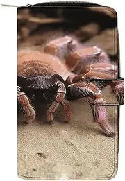 [LQPMNK] PU Leather Wallet, Large Mexican Tarantula Print Wallet with Multiple Slots Elegant Wallet Business Wallet Travel Wallet Bifold Wallet, style, 19.7x11x3.5cm, Minimalist