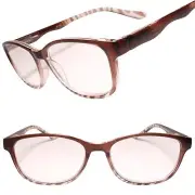 Modern Mens Womens Brown 1.50 Reading Glasses Reader