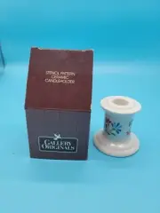 Avon Stencil pattern Ceramic Candle Holder. Gallery Originals