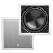 8" In Wall Subwoofer 150W Passive Home Theater Easy Install White Single IWS8