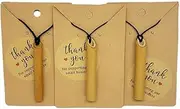 3-Pack Stress Straws Bamboo Natural Mindful Breathing Necklaces For Meditation And Anxiety, 3 Count (Pack of 1), bamboo