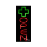 NEW “OPEN" FIRST AID CROSS LOGO 27x11 SOLID/ANIMATED LED SIGN W/OPTIONS 21537