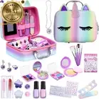 Girls Makeup Kit for Kids 27-in-1 Washable Set with Unicorn Bag Ages 4–9 Gift