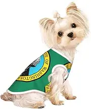 Washington Flag print Dog Shirts for Small Dogs Stretchy T-Shirts Lightweight Tank Top Sleeveless Striped Vest