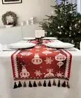 Wizardi Red Christmas Ornaments Table Runner F07M5-10B