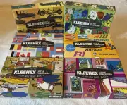Lot 6 Vintage Kleenex Tissue Box Little Travelers from the 1970’s New Old Stock