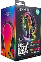 STEALTH RGB Light-Up Gaming Headset and Light-Up Headset Stand - Compatible with PS4, PS5, XBOX, Nintendo Switch and PC