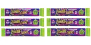 900542 6 x 28g BARS ZOMBIE CHEWS SOUR GRAPE FLAVOURED MEGA SIZE CHEWY LOLLY
