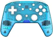 MEIXIANG Bluetooth-Compatible Gamepad Game Joystick Controller Vibration Console with 6-AXis Handle Blue