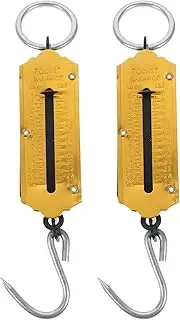 iplusmile 2pcs Spring Scale Hanging Scale Kitchen Weight Scale Luggage Scale Hand Scale Weighing Scale Fish Scale Hanging Spring Scale Fishing Scale Small Scale Fruit Scale Mechanical Iron