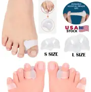 4 × Soft Silicone Gel Toe Separator Bunion Toes Spacer Orthotics Pain Relief USA
