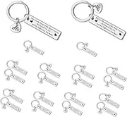 WADY 20 Pcs Keychain Appreciation Gift, Inspirational Key chain Appreciation Key Chain Detachable Keyring Thank You Gifts (Silver)
