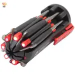 【月陽】超白光6LED8合1帶燈折疊工具組螺絲起子組(8IN1)