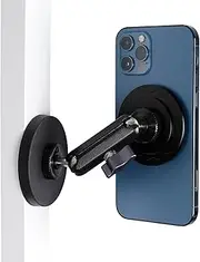 Gym Magnetic Phone Holder for MagSafe, Dual Magnetic Phone Mount for Gym Attach to Metal Surface, Compatible with iPhone 16 15 14 13 Pro Max MagSafe Case, 360° Adjustable, Perfect for Recording Video