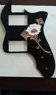 Tooled leather Pickguard for Fender '72 Thin-Line Telecaster