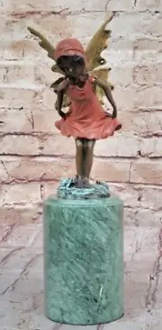 Multi Color Angel Fairy Bronze Sculpture by Milo Handcrafted Mythical Statue Art