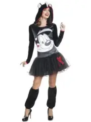 Pepe Le Pew Hooded Adult Tutu Dress - Small - Rubies