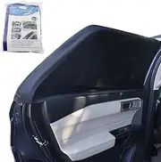 Uexplore-oz Car Window Shade Sock, Wind Dust Blocking Car Side Window Mesh Covers Keeping Children Family Pet Comfortable (4 Pieces)(110 cm Length × 53 cm Height)
