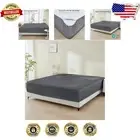 Luxury Dark Grey Bamboo Fitted Sheet with Elastic Corner Straps - Cal King Size