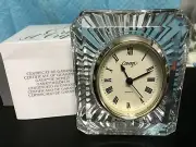 CRISTAL D'ARQUES FRANCE LEAD GLASS CLOCK-------------------------------------rw