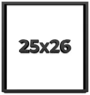 25x26 Shadow Box Frame Black | 1 inches Deep Real Wood Contemporary Shadowbox Di