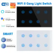 8 Gang WiFi Smart Light Switch Work with Alexa Google Home Tuya Smart Life APP