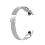 Milanese Stainless Steel Adjustable Watch Band Strap for Huawei Honor Band5&4 Smart Watch SILVER COLOR