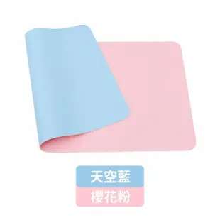 【JHS】雙面皮革撞色北歐滑鼠墊60*30cm 送滑鼠手腕墊(電競滑鼠墊 辦公桌墊 大滑鼠墊)