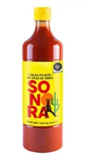 SALSA PICANTE SONORA CHILE DE ARBOL HOT SAUCE SALSA MEXICANA JUMBO SIZE 33-Ounce