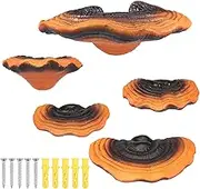 ZFLYCANP Mushroom Floating Shelves Reishi Shaped Mushroom Shelf Wall Cute Mushroom Hanging Shelf Home Kitchen Bedroom Cottage Core Accessories Cottage Corner Wall Decor
