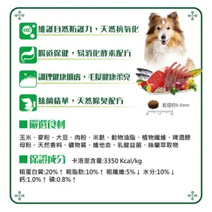 東方精選優質狗糧 狗飼料 成犬(羊肉蔬果) 2kg - 全齡犬 浪浪 捐贈狗園