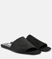 [Toteme] Toteme Suede slides AU 8 black