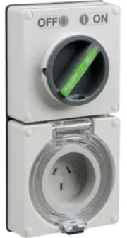 Clipsal EASY-56 SWITCHED SOCKET 250V 3-Pin, 1P+N+E, Less Enclosure- 10A Or 15A