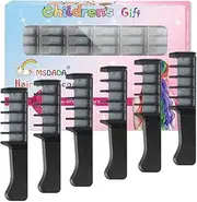 MSDADA New Hair Chalk Comb Temporary Hair Color Dye for Girls Kids with Light Color Hair, Washable Hair Chalk for Girls Age 4 5 6 7 8 9 10 Birthday Cosplay DIY, Easter (Silver)