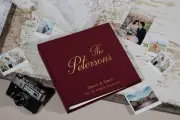 Personalized wedding guest book, Instax mini, wide, family photo album