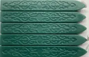 Pine Green (solid color) Sealing Wax (with wick) - 5 Sticks