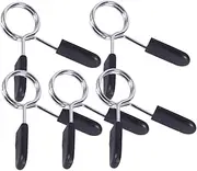 GOOHOCHY 5Pcs Barbell Spring Clip Collars Spring Clamp for Weightlifting Durable Clips for Powerlifting and Quick Release Gym Accessories