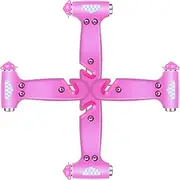 4PCS 3-in-1 Emergency Window Breaker & Seatbelt Cutter. Keychain Glass Breaker. Window Punch Tool. Car Escape Tool with Seatbelt Cutter. Tool to Break Car Window and Cut Seat Belt. (Pink)