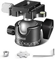 NEEWER Low Profile Camera Tripod Ball Head, 36mm Metal Panorama Ball Head Compatible with Arca 1/4” Quick Release Plate for Tripod Monopod Slider DSLR Camera Camcorder, Load Capacity: 33lb/15kg - GM36