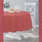 Solid Cotton Rich Brick Red Tablecloth, 70" Round Table Cloth