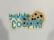 Yummy Cookies Scrapbook Title Handmade Paper Pierced