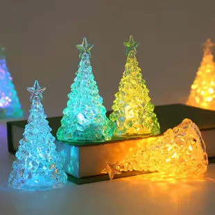 LED 星星聖誕樹燈飾 水晶樹 聖誕節 造型燈 裝飾燈 擺飾燈 小夜燈 耶誕 派對佈置 擺件【XM0702】《Jami》
