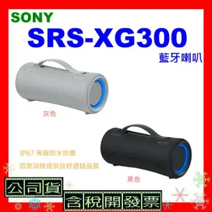 註冊送500購物金台灣公司貨+開發票 SONY SRS-XG300藍牙喇叭  SRSXG300喇叭 XG300