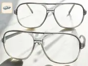 Classic TRUE 80s Vintage Retro Nerd READING EYE GLASSES READERS Gray Frame +2.75