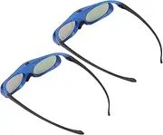 144Hz DLP Link Rechargeable 3D Glasses for All DLP Link 3D Projectors, Lightweight Comfortable with Quick Connect, Left Right Eye Rotation