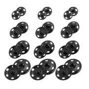 55 Sets Sewing Snap Buttons, Press Buttons Snap Fasteners 4 Sizes, Black